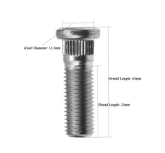 Mysttoo stud pressed into wheel hub illustrating secure wheel mounting advantage