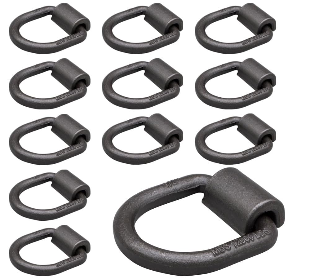 Mytee Products D ring front pack showing 12 heavy-duty weld-on anchors for reliable tie-downs