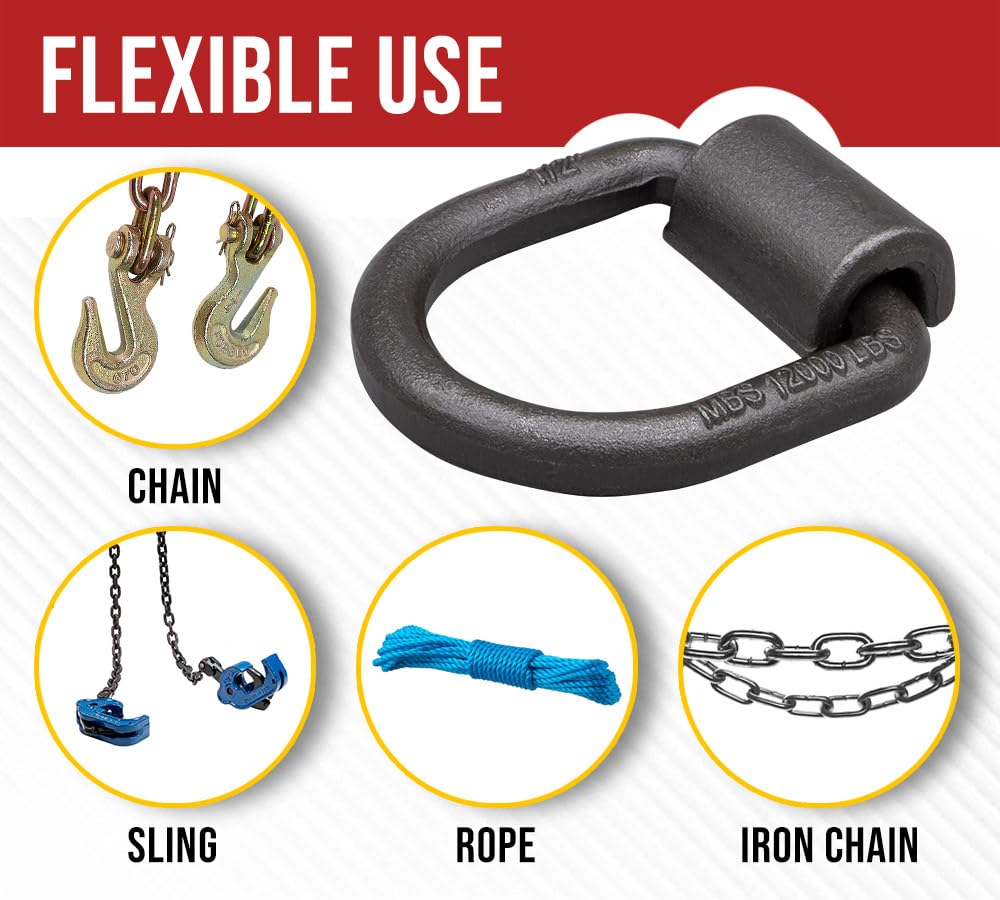 Mytee Products D ring during welding installation demonstrating professional attachment technique