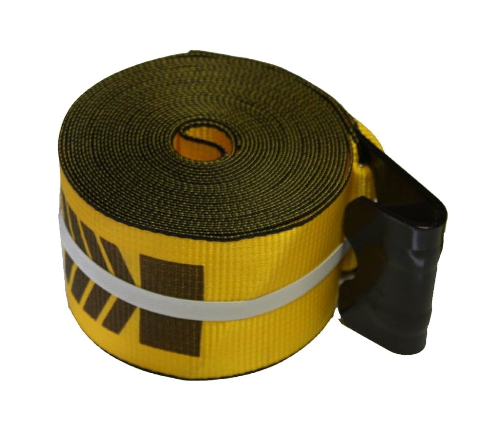 Mytee Products strap beside a hand for scale showing 4 inch width and secure hold