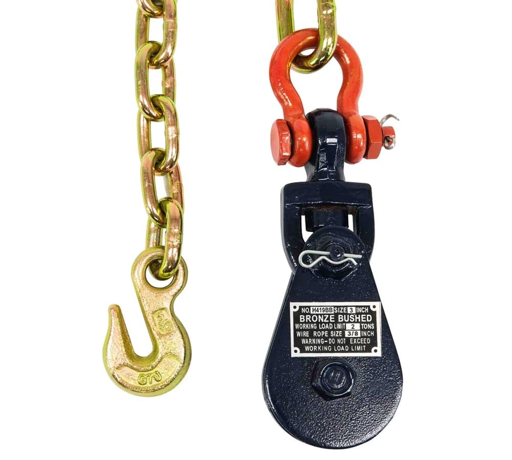 Mytee Products shackle with Zerk fittings showing easy lubrication and maintenance benefit