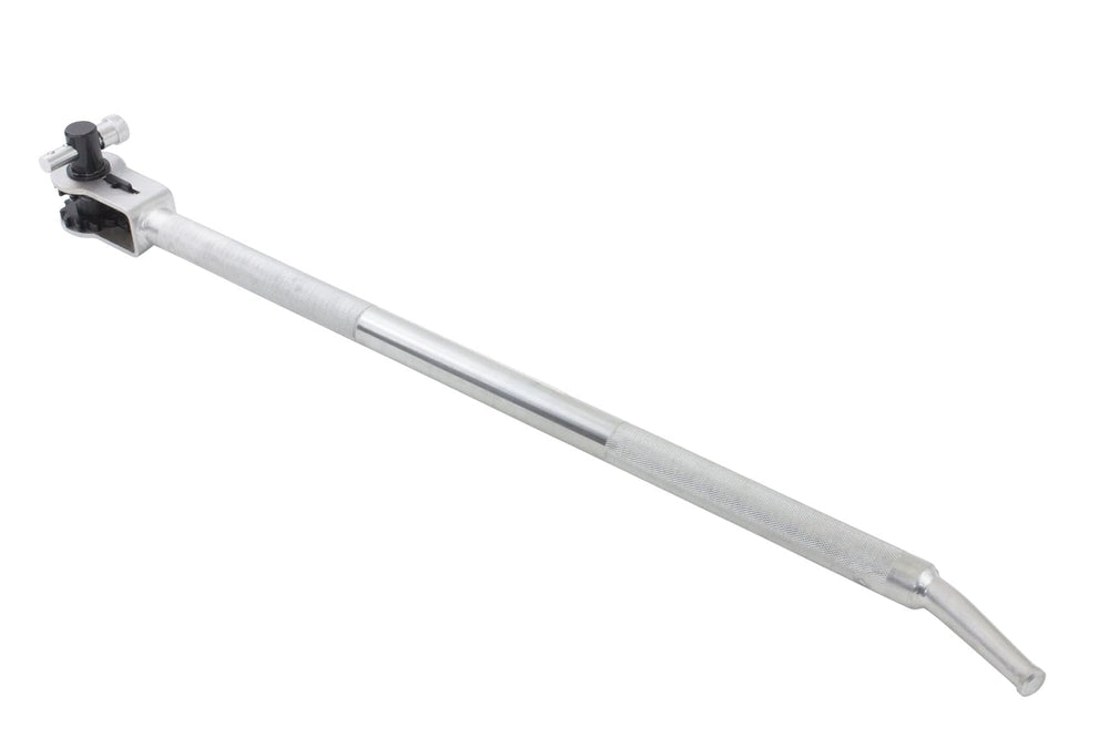Mytee Products winch bar front angle showing sturdy chrome finish and leverage benefit