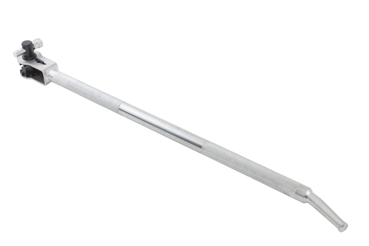 Mytee Products winch bar front angle showing sturdy chrome finish and leverage benefit