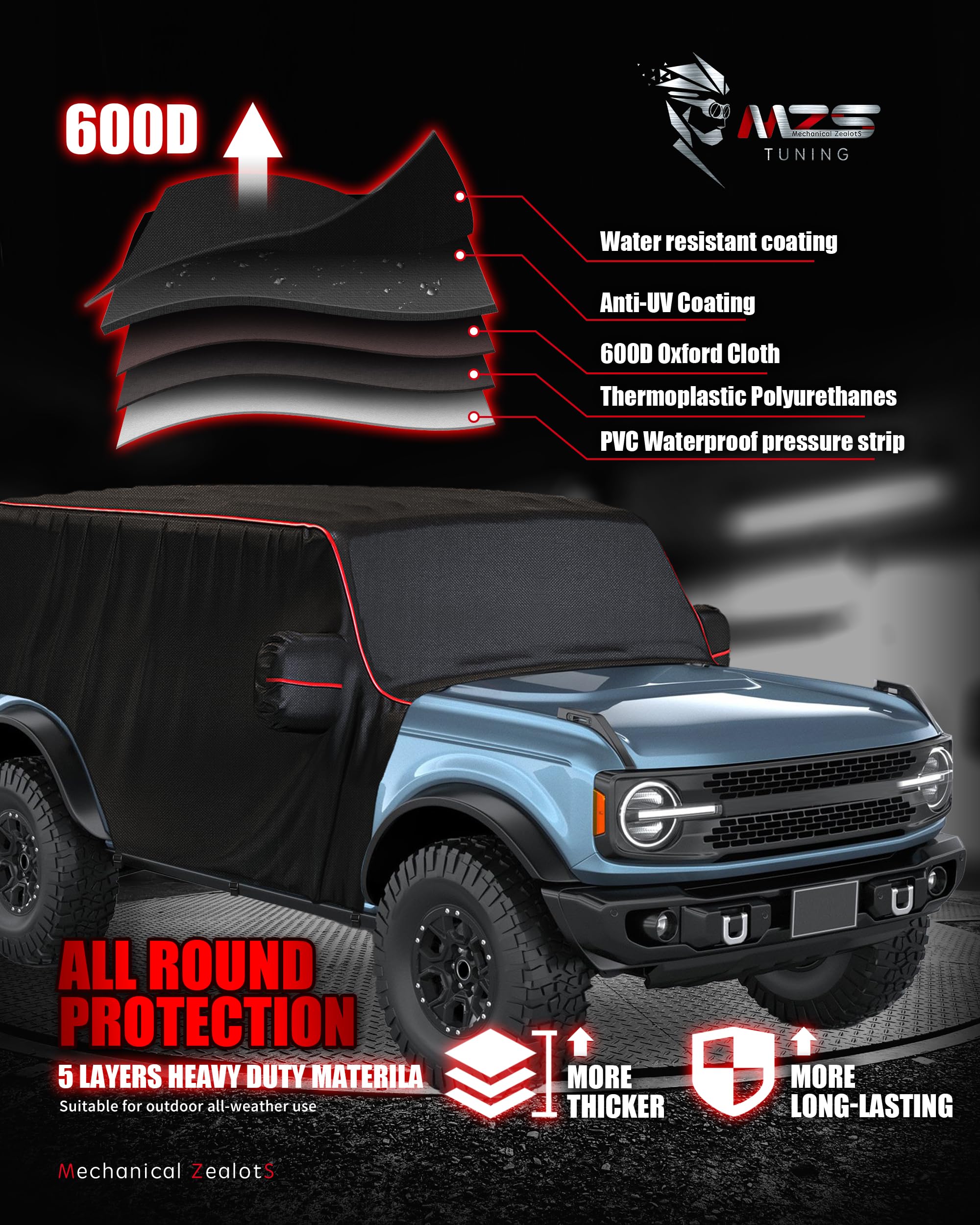 MZS rear hooks and straps securing cover against gusts