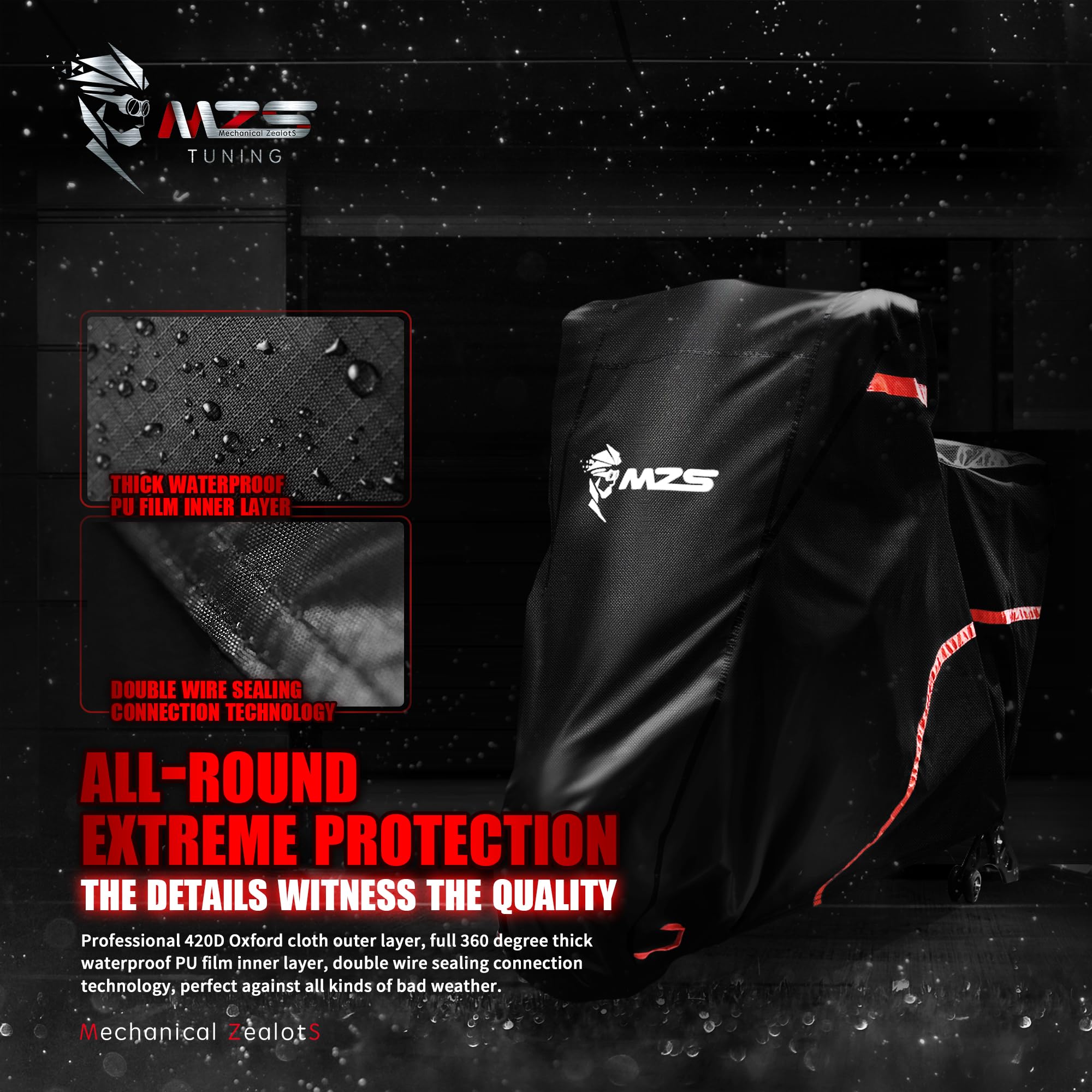 MZS windproof buckle and elastic cord keeping the cover secure