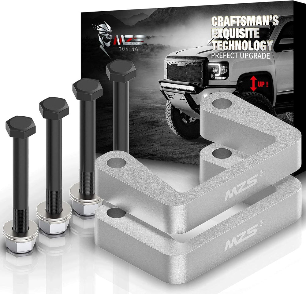 MZS packaging showing front spacer kit and easy installation benefit