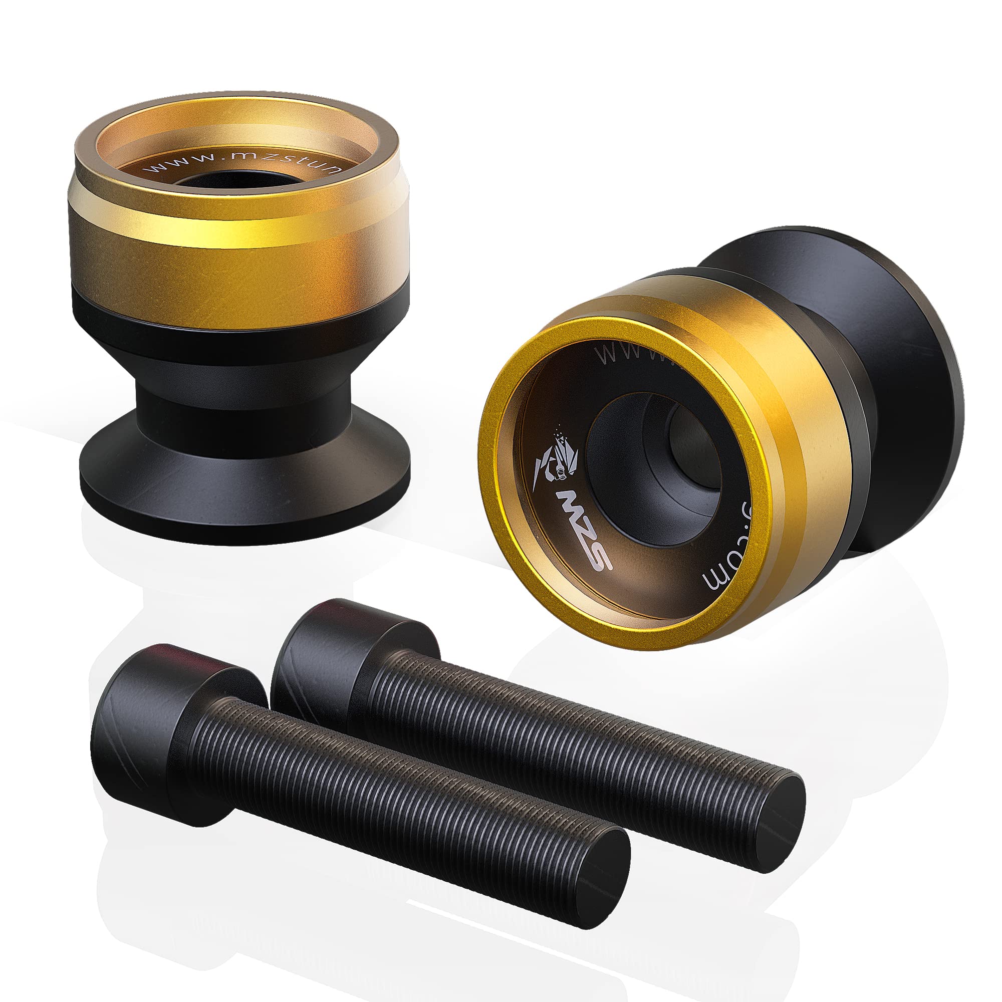 MZS front view spool showing shape and secure contact point for paddock stands