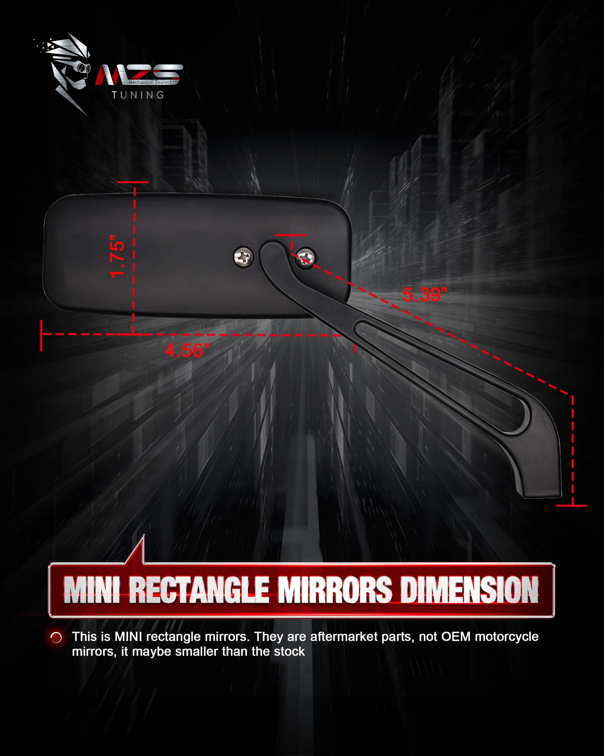MZS stem and mount detail highlighting secure bolt fit and stability benefit