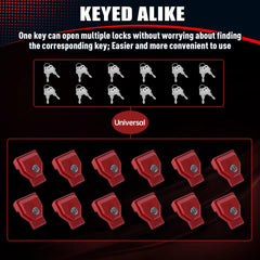 NAKANEKO key and lock detail highlighting keyed-alike convenience and quick access