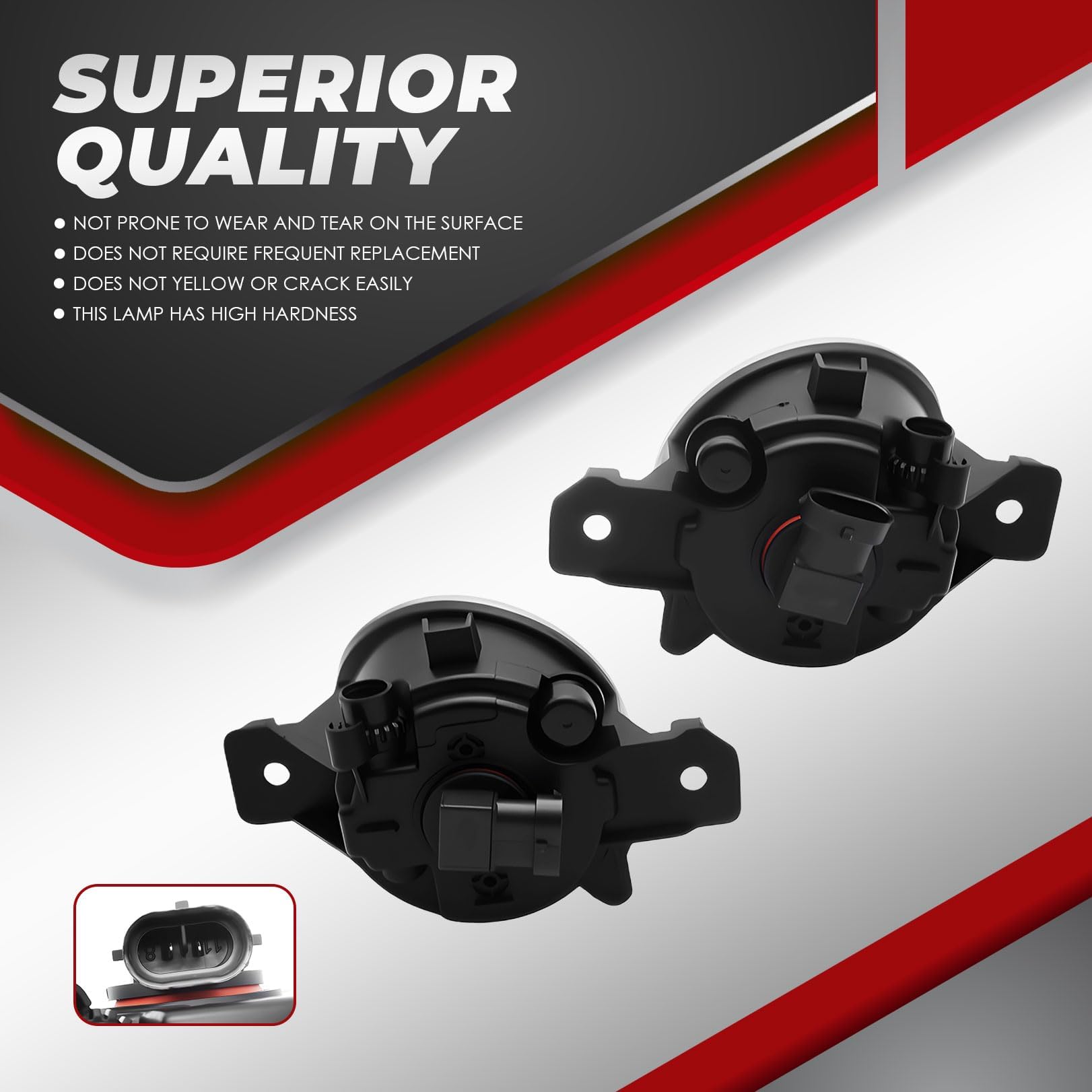 Nakkaa bulbs and black bezels included for complete replacement