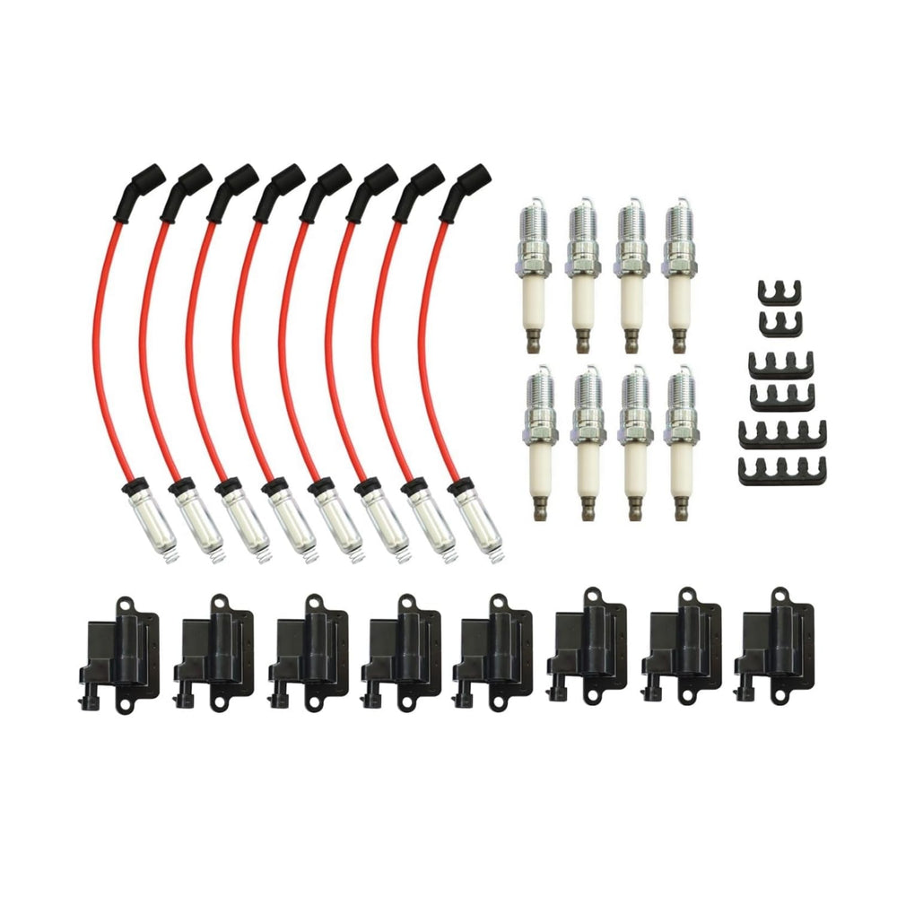 Nakkaa front pack showing coils plugs wires for complete ignition replacement benefit