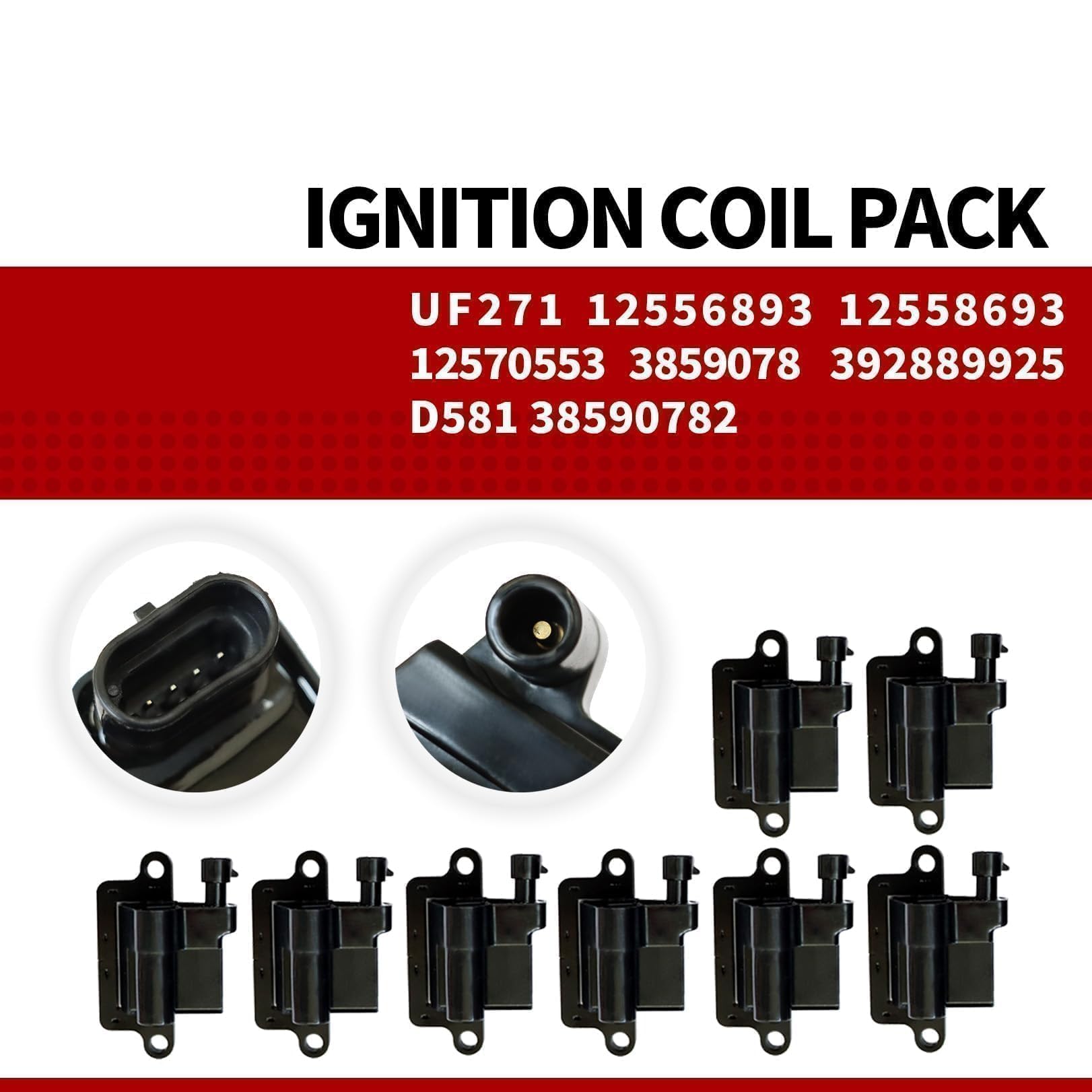 Nakkaa ignition coil close-up highlighting molded terminal for reliable connection