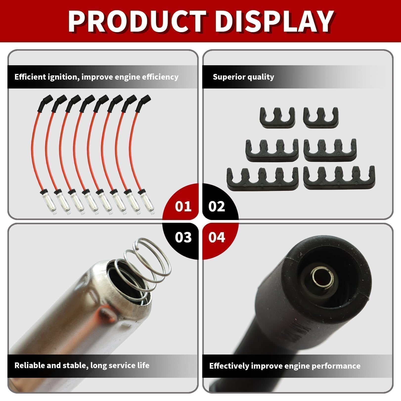Nakkaa new spark plugs beside worn plugs to show improved consistency