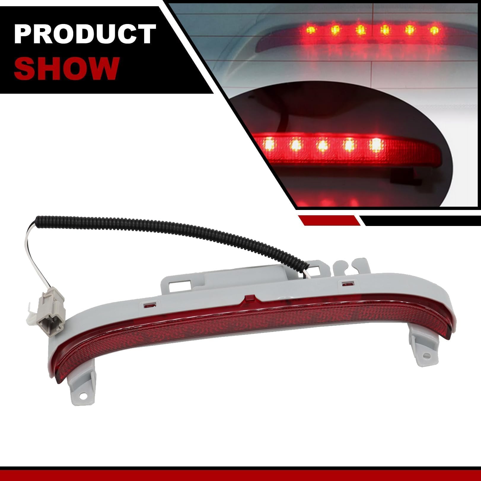 Nakkaa close-up of red lens detail ensuring clear brake signal visibility