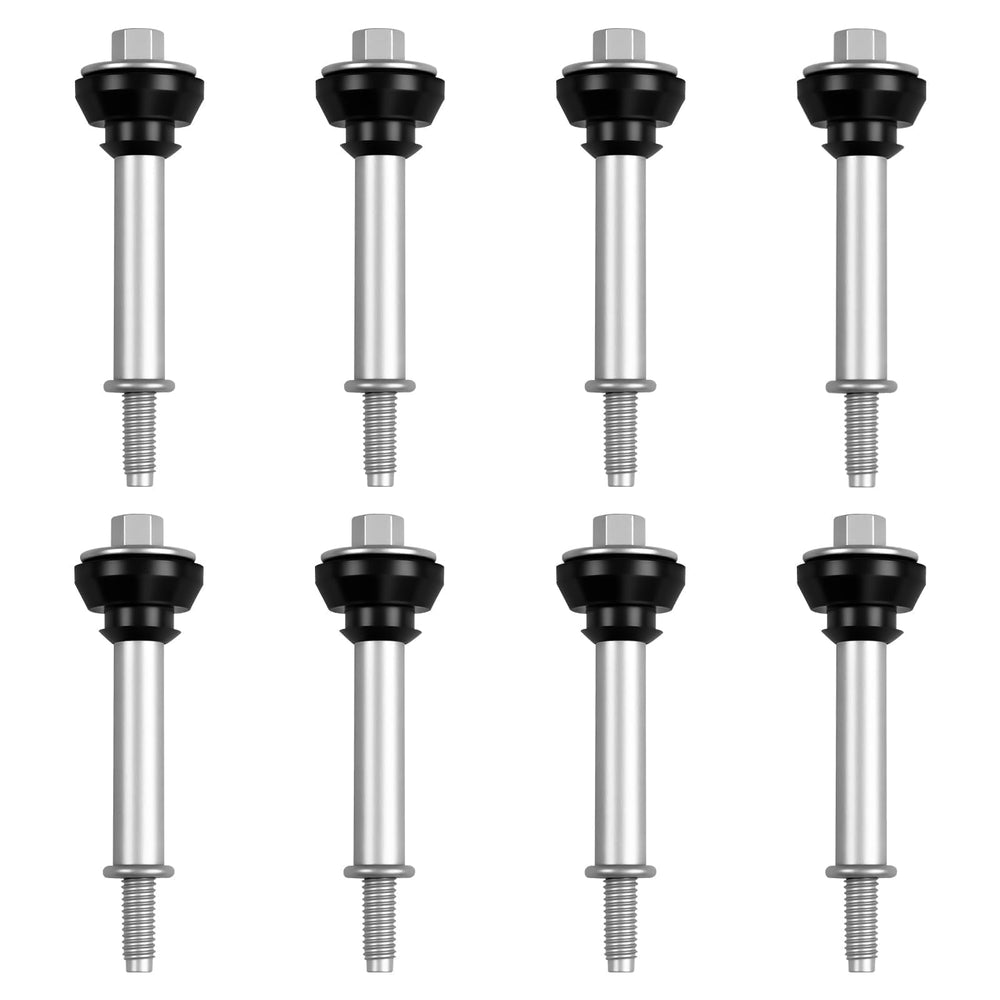Nakonic front view of 8-piece valve cover bolts kit showing contents and fitment benefits