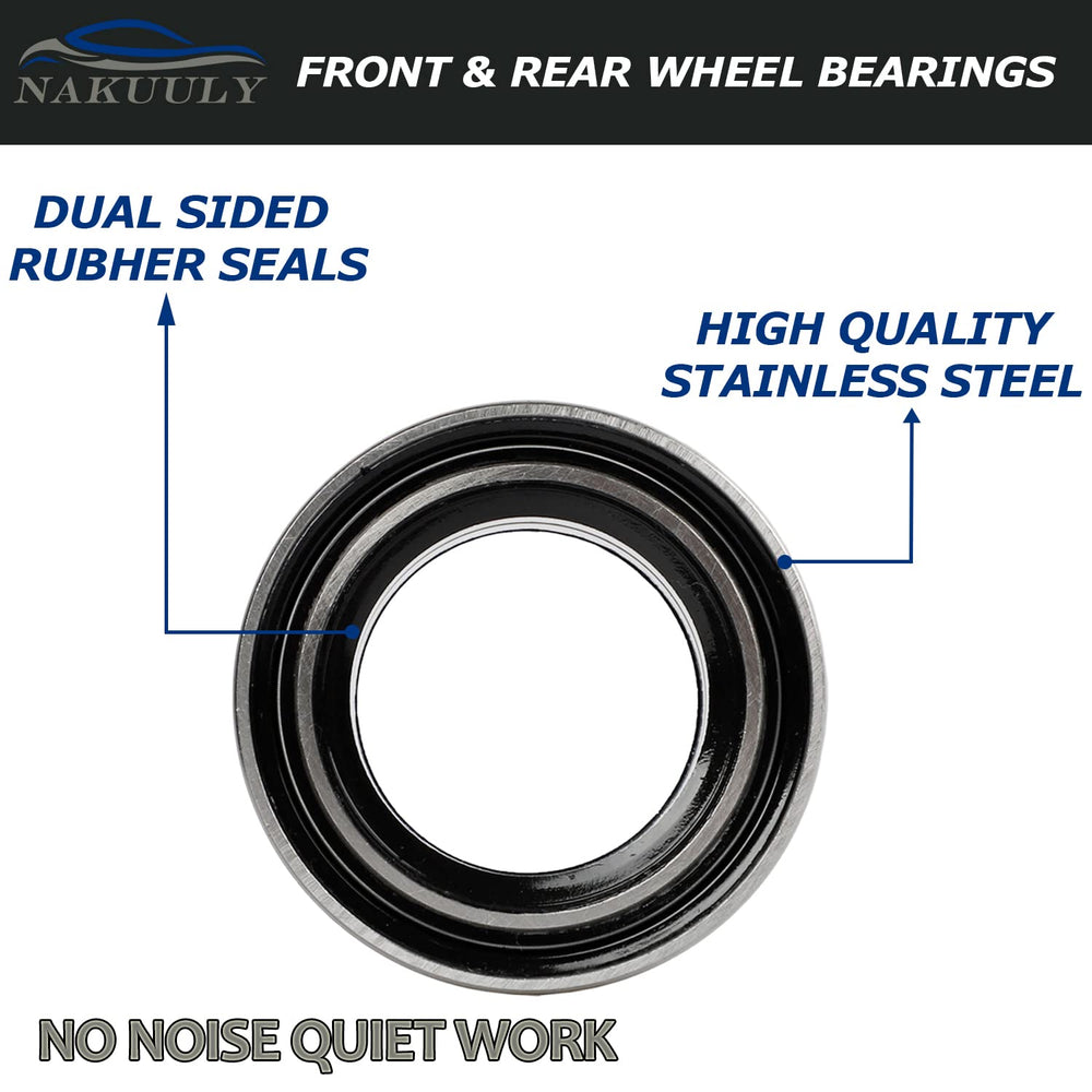 Nakuuly bearing pressed into hub demonstrating secure fitment benefit