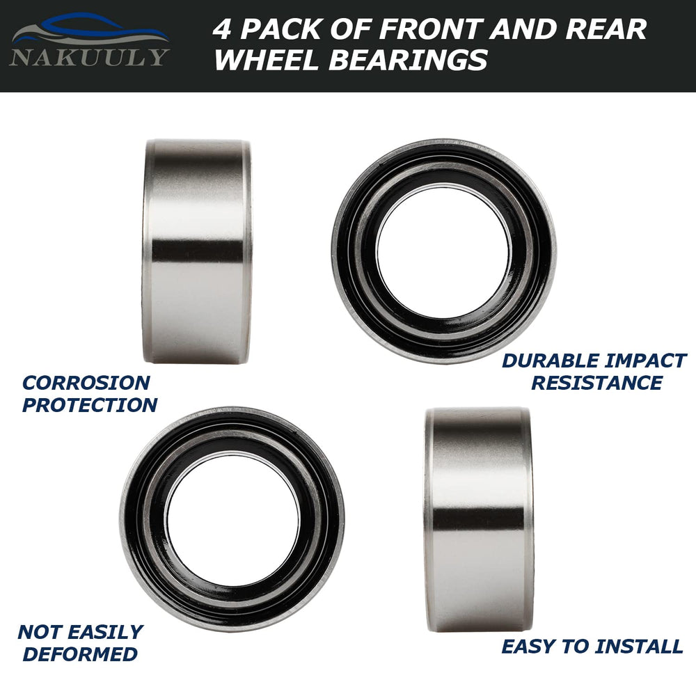 Four Nakuuly bearings laid out emphasizing complete kit convenience benefit