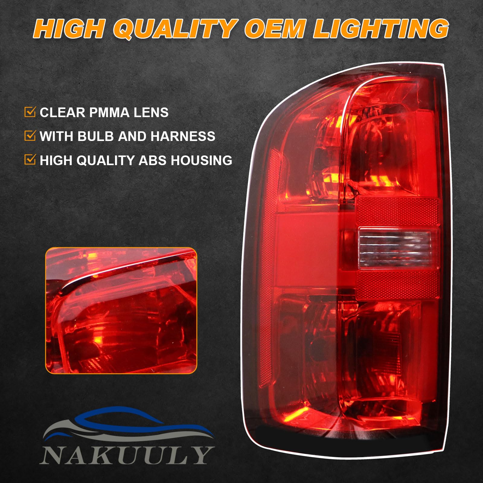 Nakuuly left tail light with bulb and harness included showing complete kit benefit