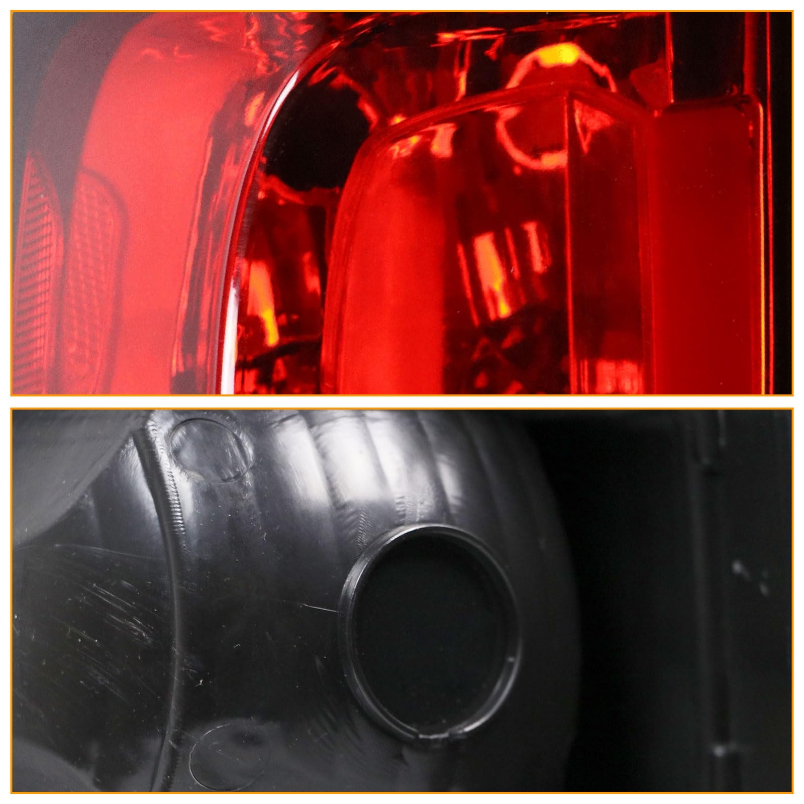 Nakuuly left tail light chrome housing reflection showing polished appearance benefit