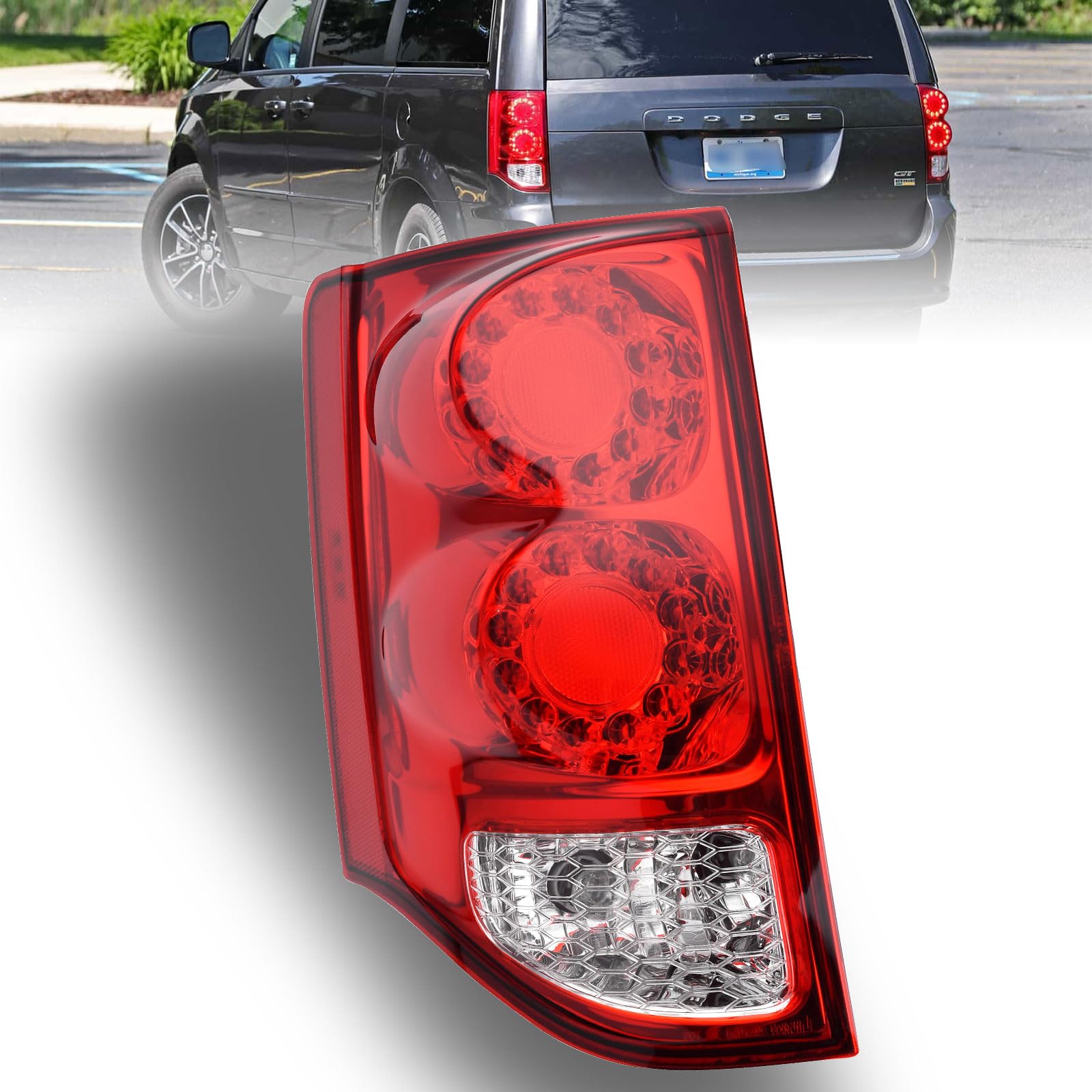 Nakuuly left tail light front assembly showing clean OEM look and fit