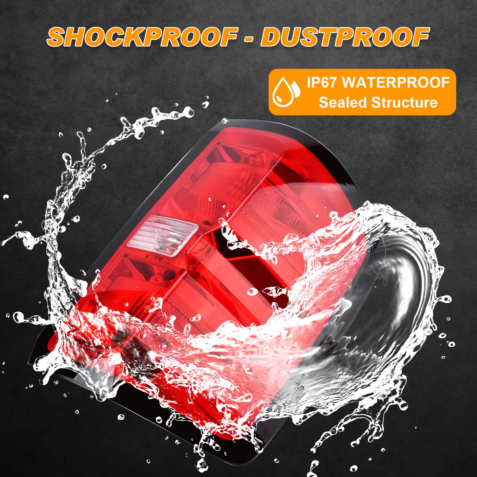 Nakuuly right taillight waterproof seal detail protecting internal components