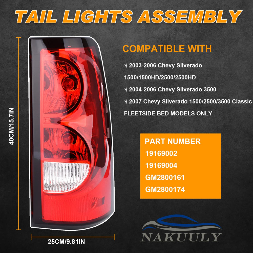 Nakuuly tail light rear connector and plug for easy direct-fit installation