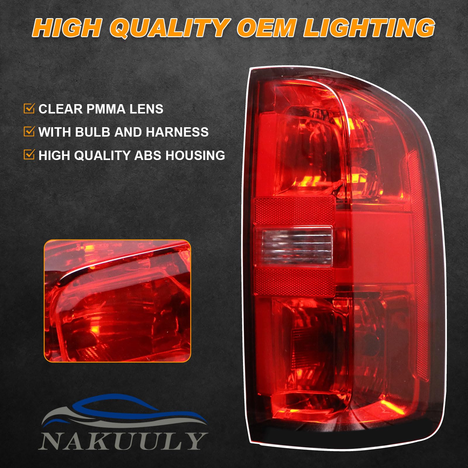 Nakuuly halogen bulb and harness included for plug-and-play installation