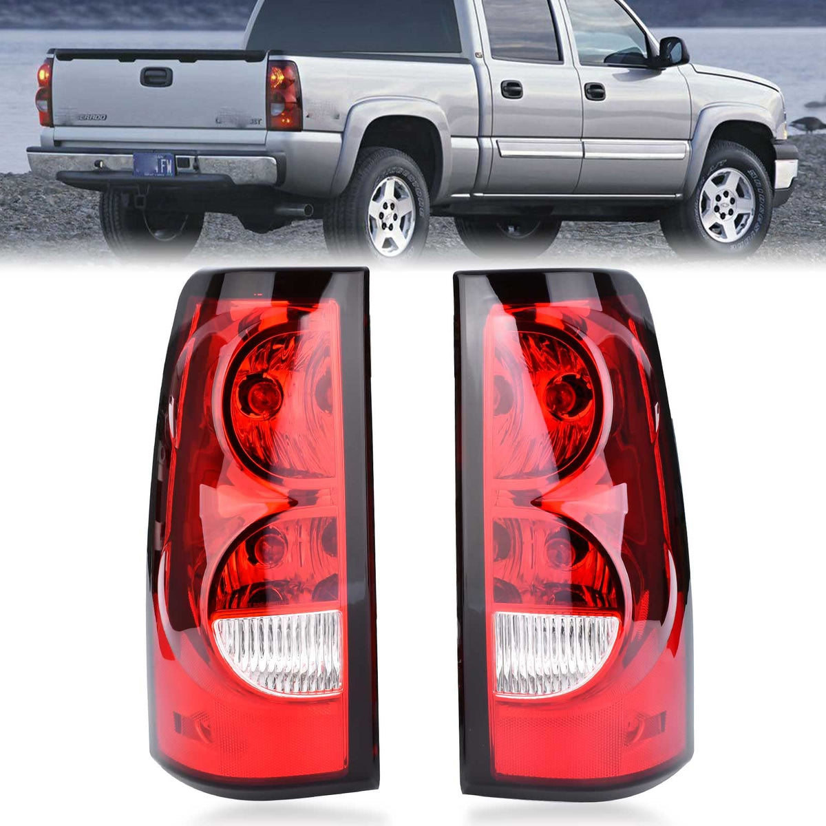 Nakuuly front view tail light showing clean OEM-style appearance and improved visibility