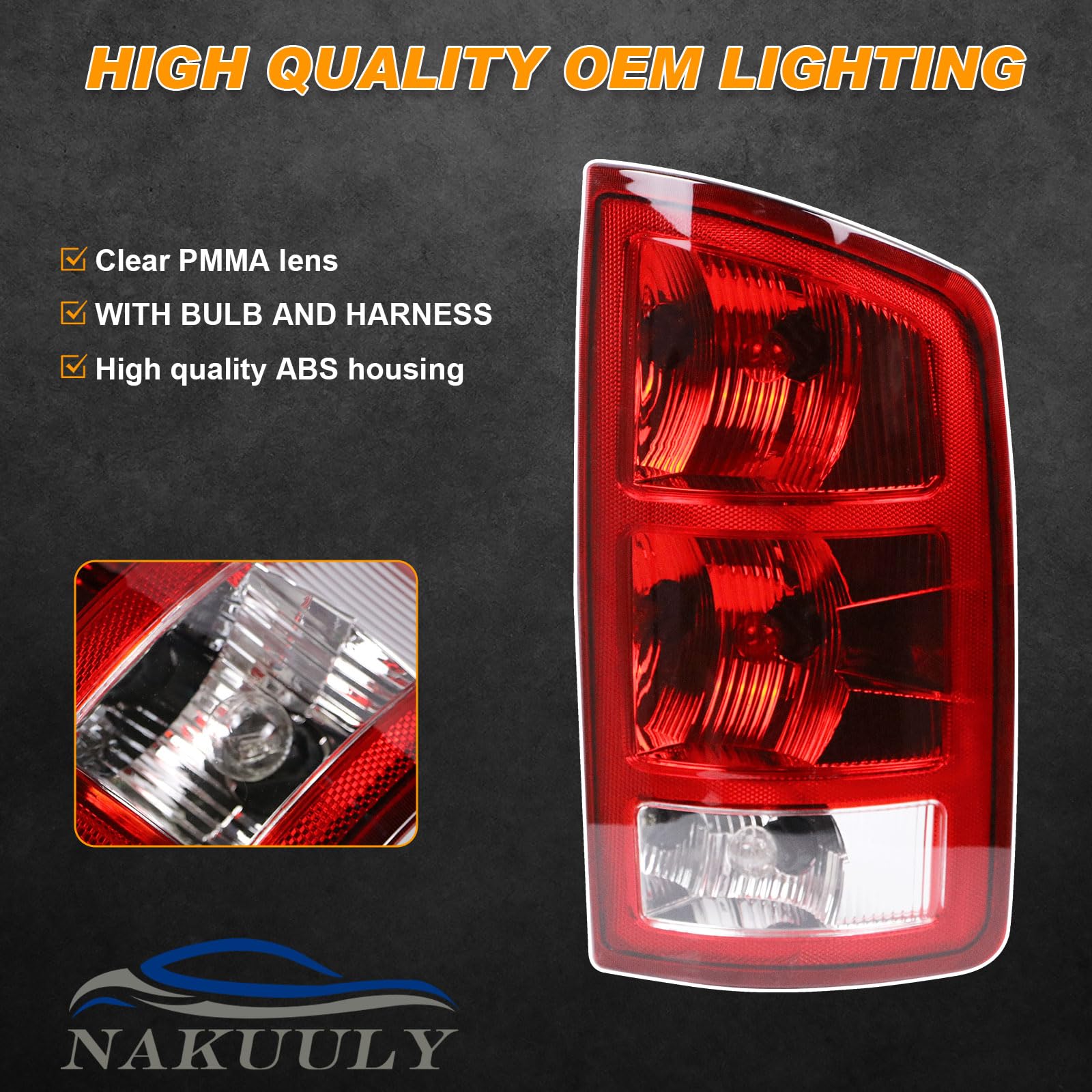 Nakuuly tail light next to ruler showing scale for proper sizing confirmation