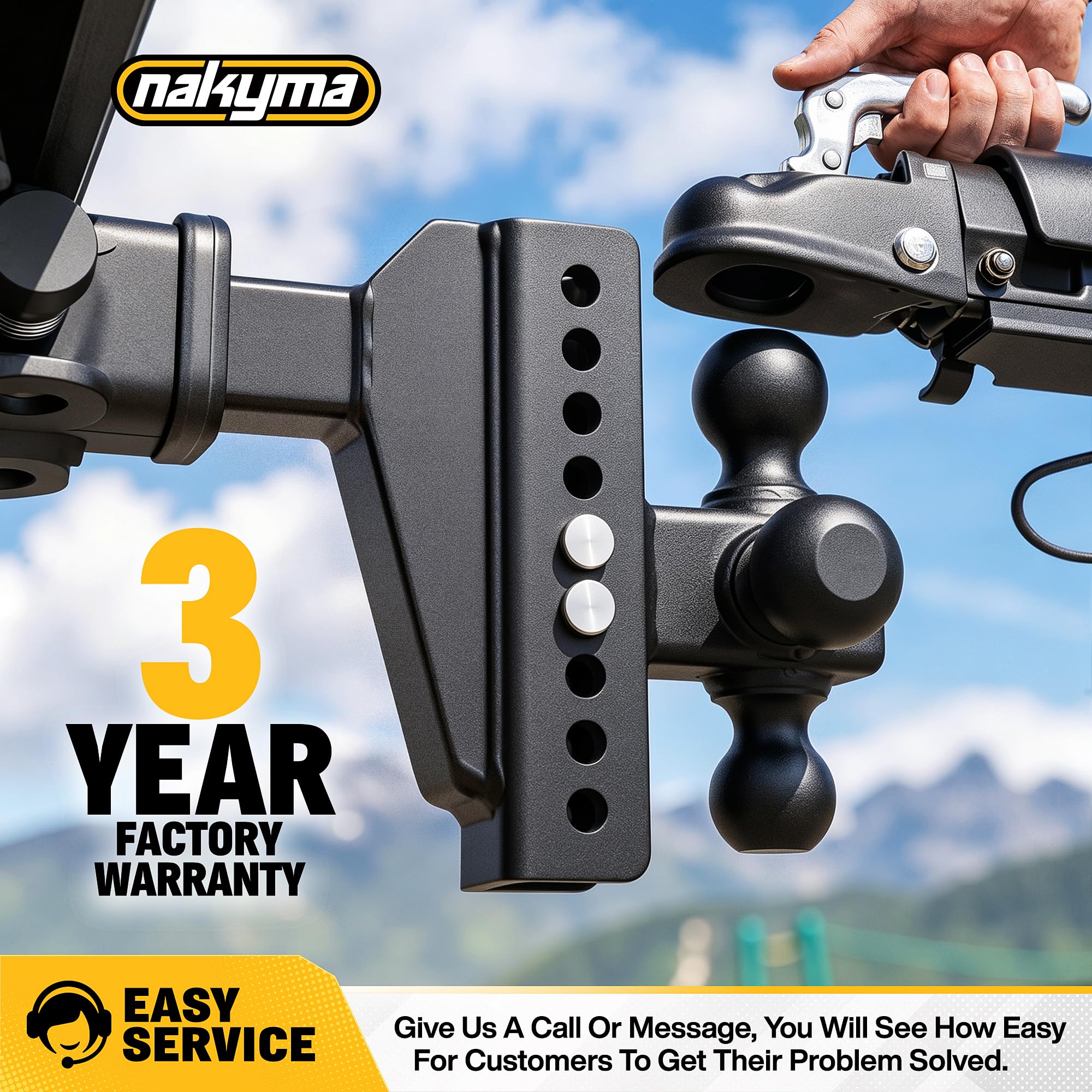 Nakyma towing a trailer in a lifestyle setting showing reliable, versatile towing