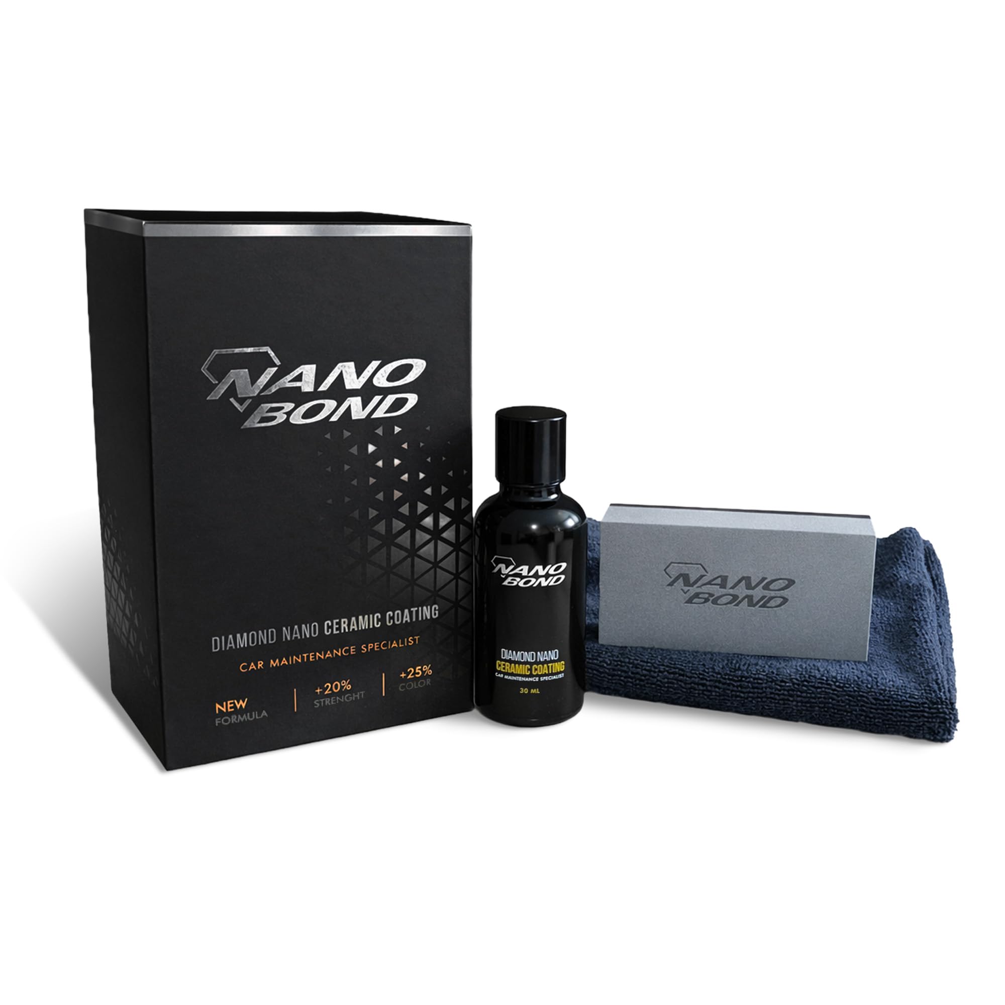Nano Bond front packaging showing full 30ml kit and included tools benefits clarity