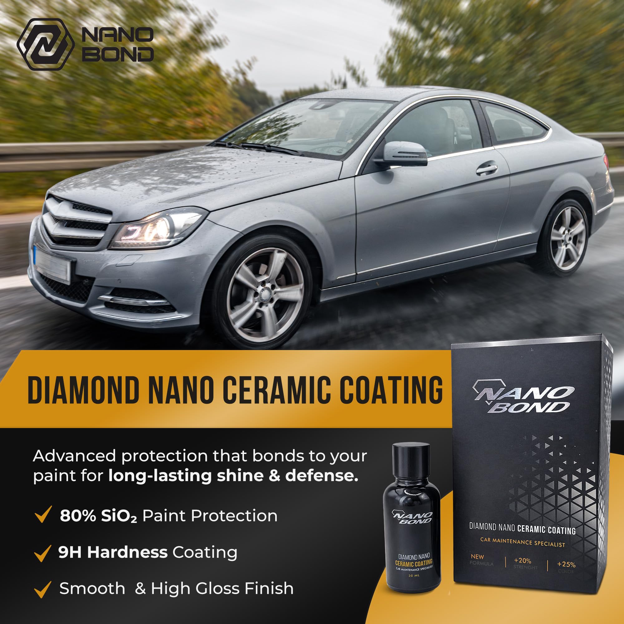Nano Bond protected wheel and plastic trim showing uniform coverage and corrosion defense