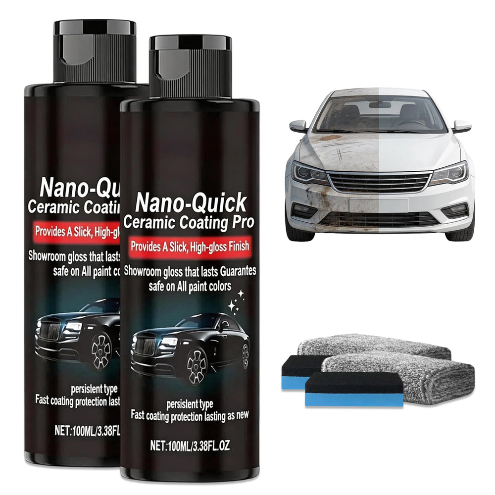 Generic Nano-Quick Ceramic Coating Pro front packaging showing product and benefit