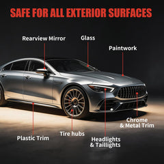 Generic Nano-Quick spray in hand applying to car panel for quick shine