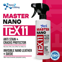 NANO Z COATING spraying onto leather boot demonstrating easy application benefit