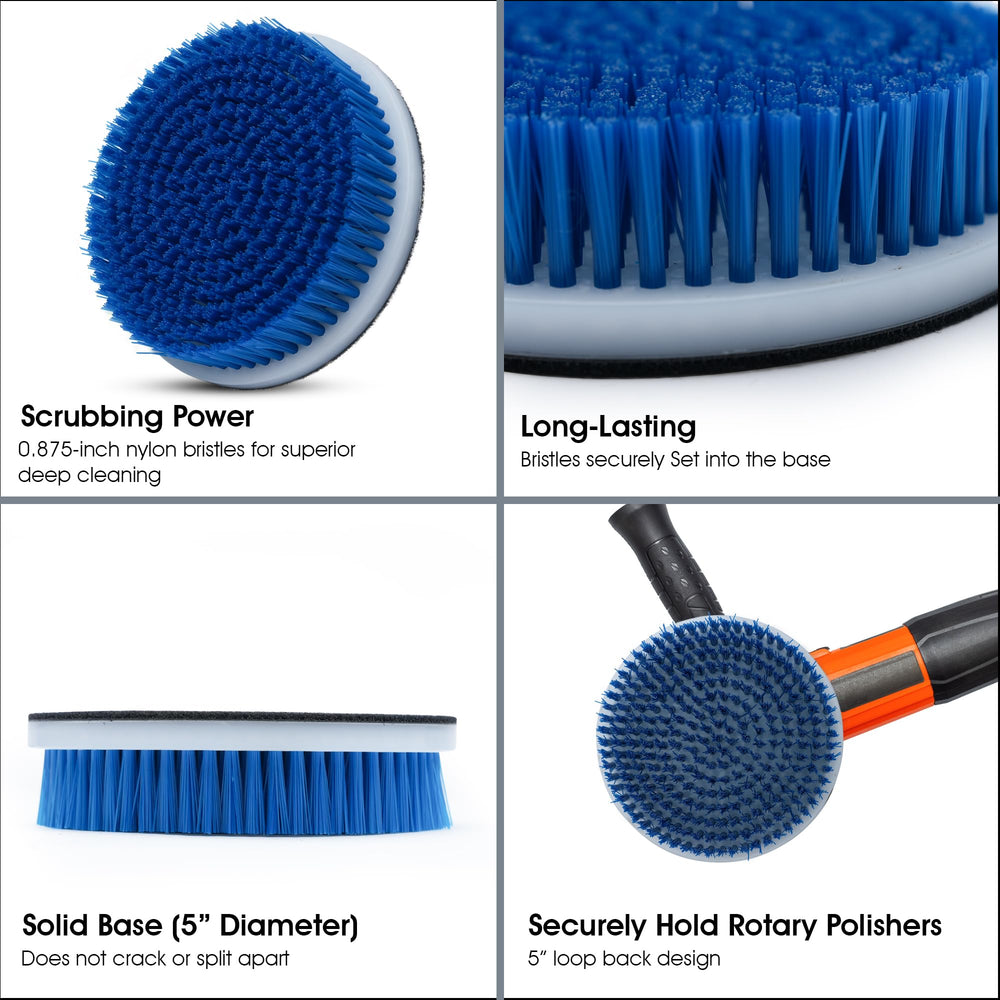 Nanoskin brush attached to a polisher demonstrating faster cleaning and consistent agitation