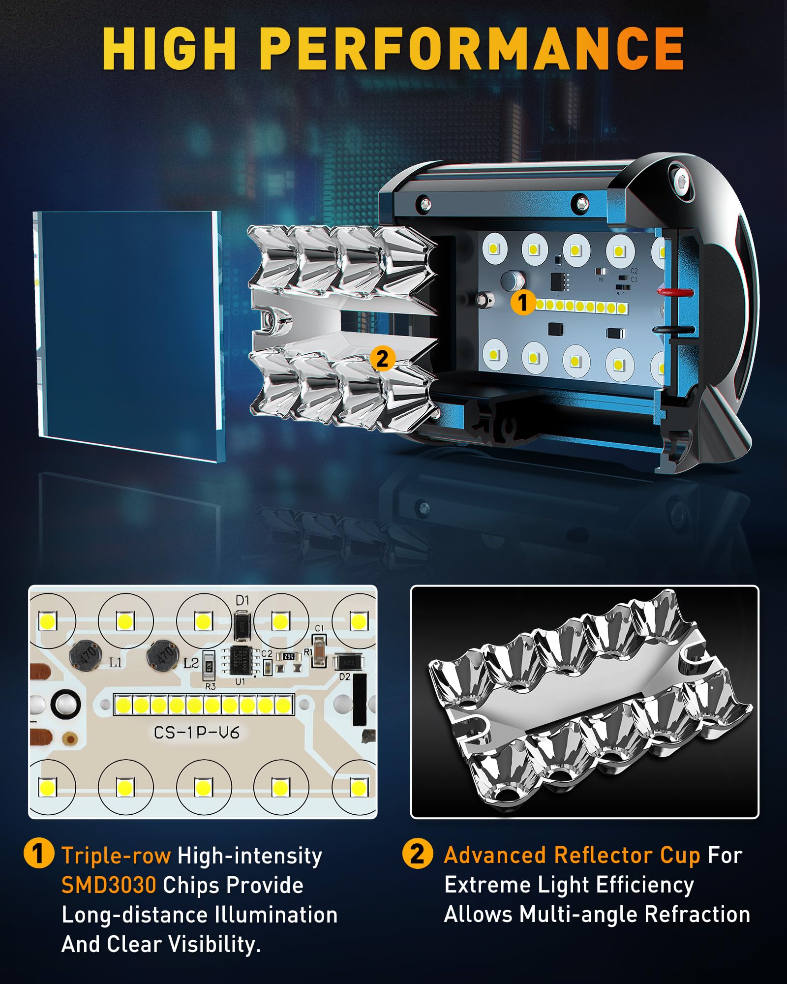 NAOEVO die-cast aluminum housing detail highlighting durability and corrosion resistance