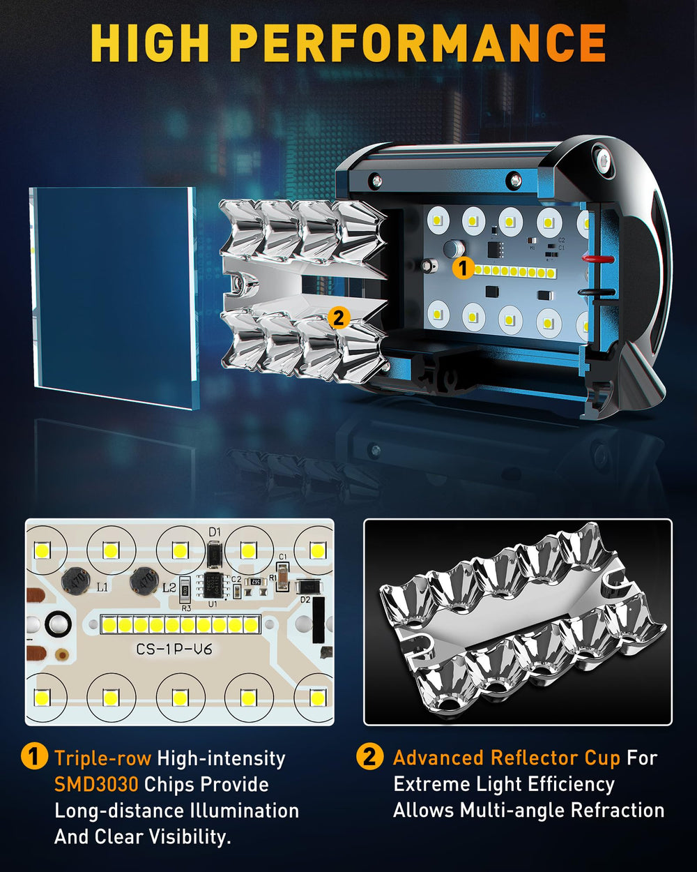 NAOEVO die-cast aluminum housing detail highlighting durability and corrosion resistance
