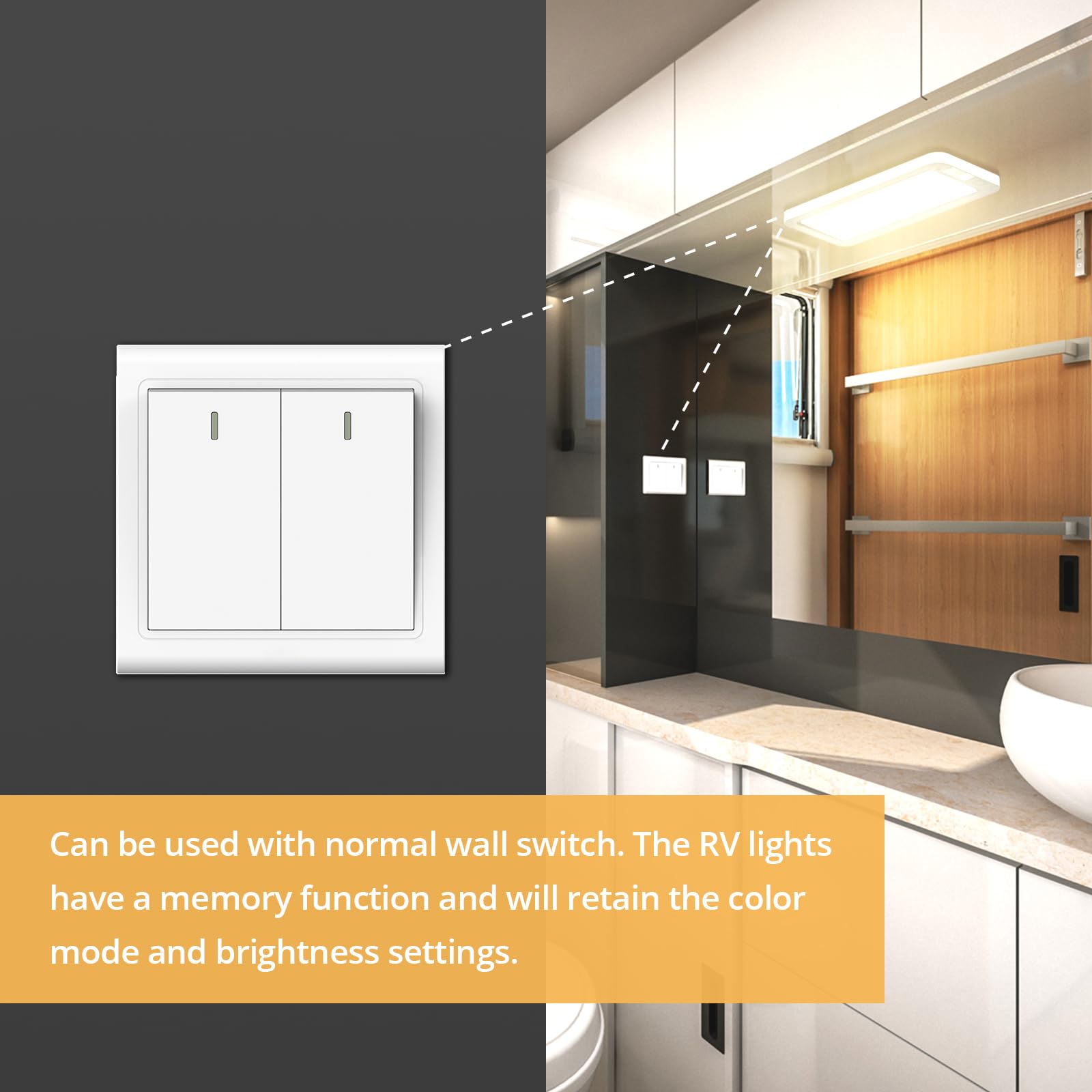NAOEVO included screws and two-wire hookup for fast, simple installation