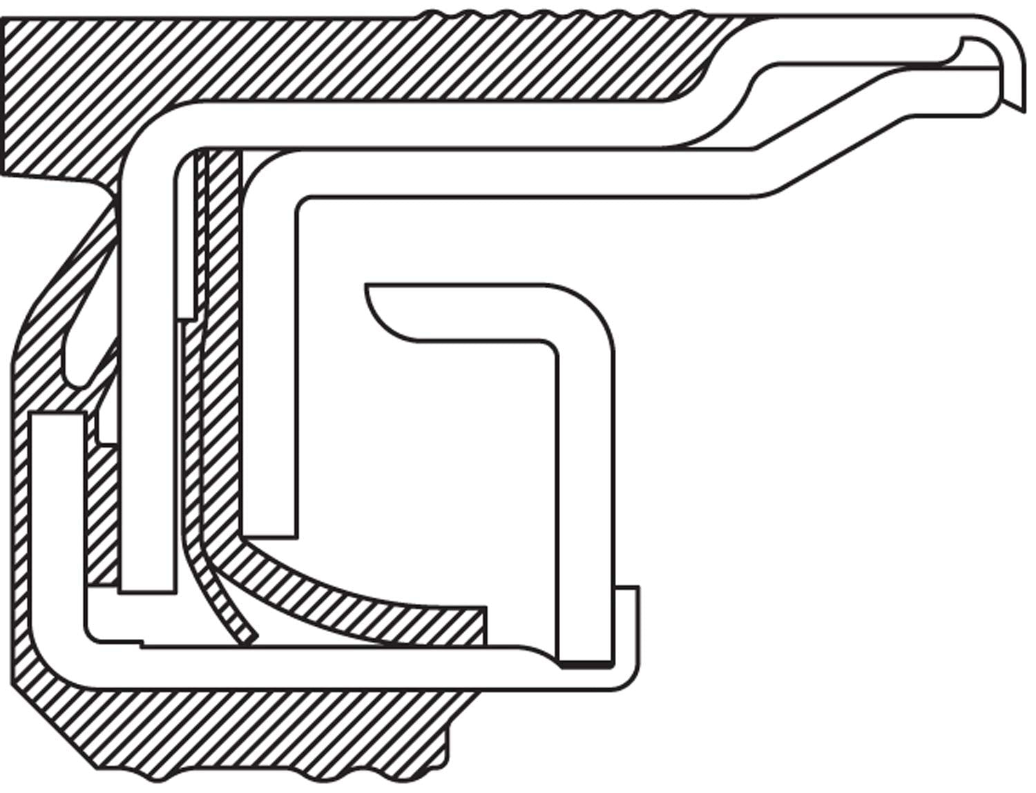 National 380003A close-up of sealing lip and PTFE compound illustrating low-friction durability benefit