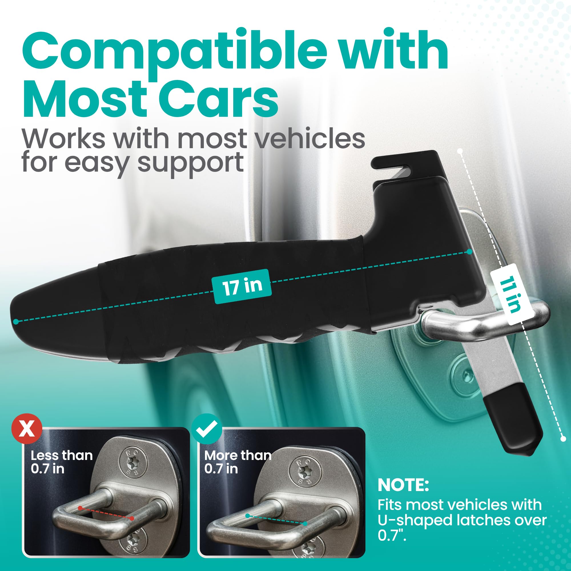 Nautilus Health inserted in car latch demonstrating secure support benefit