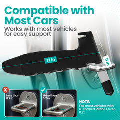 Nautilus Health inserted in car latch demonstrating secure support benefit