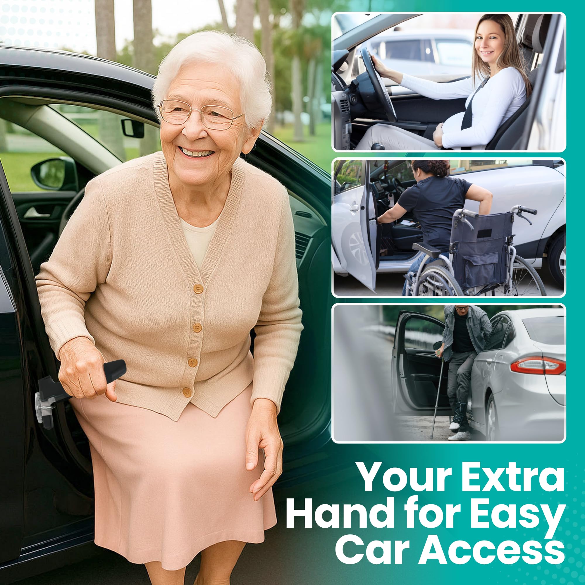 Nautilus Health lifestyle shot of senior exiting car showing independence benefit
