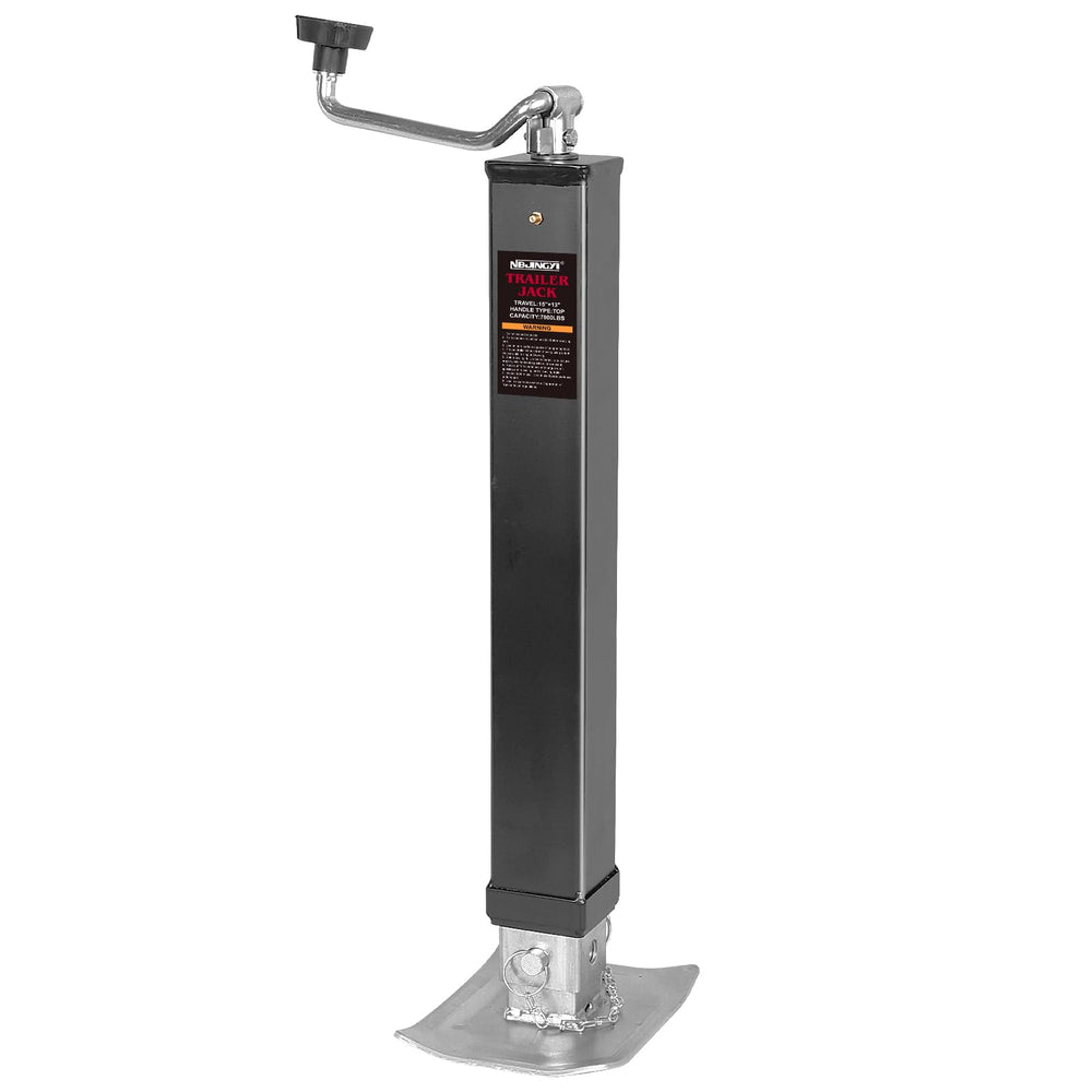 NBJINGYI front view of square jack showing compact profile and heavy-duty build