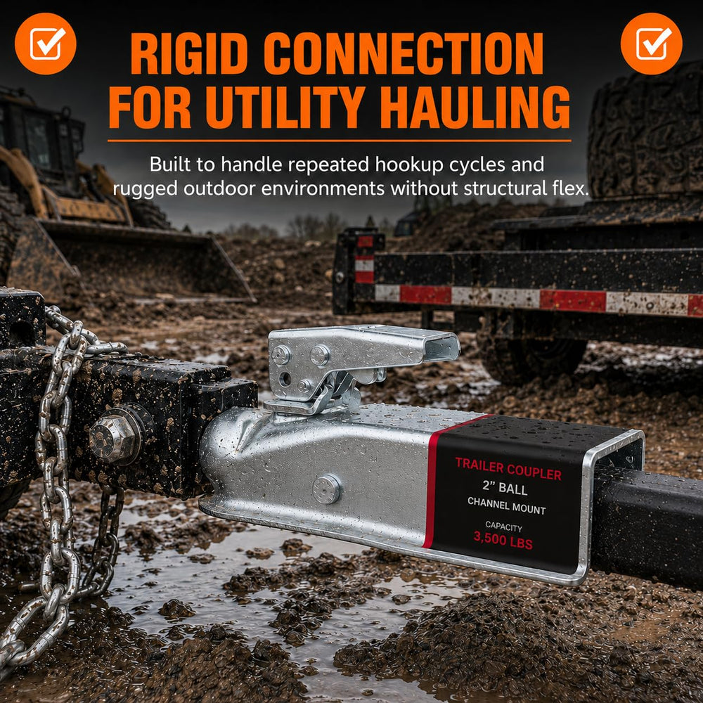 NBJINGYI installed on trailer tongue showing secure towing setup benefit