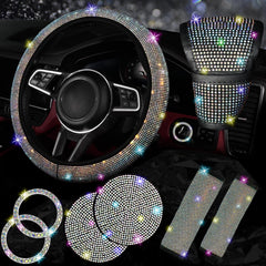NBTEPEM steering wheel cover front view adds glam and grip