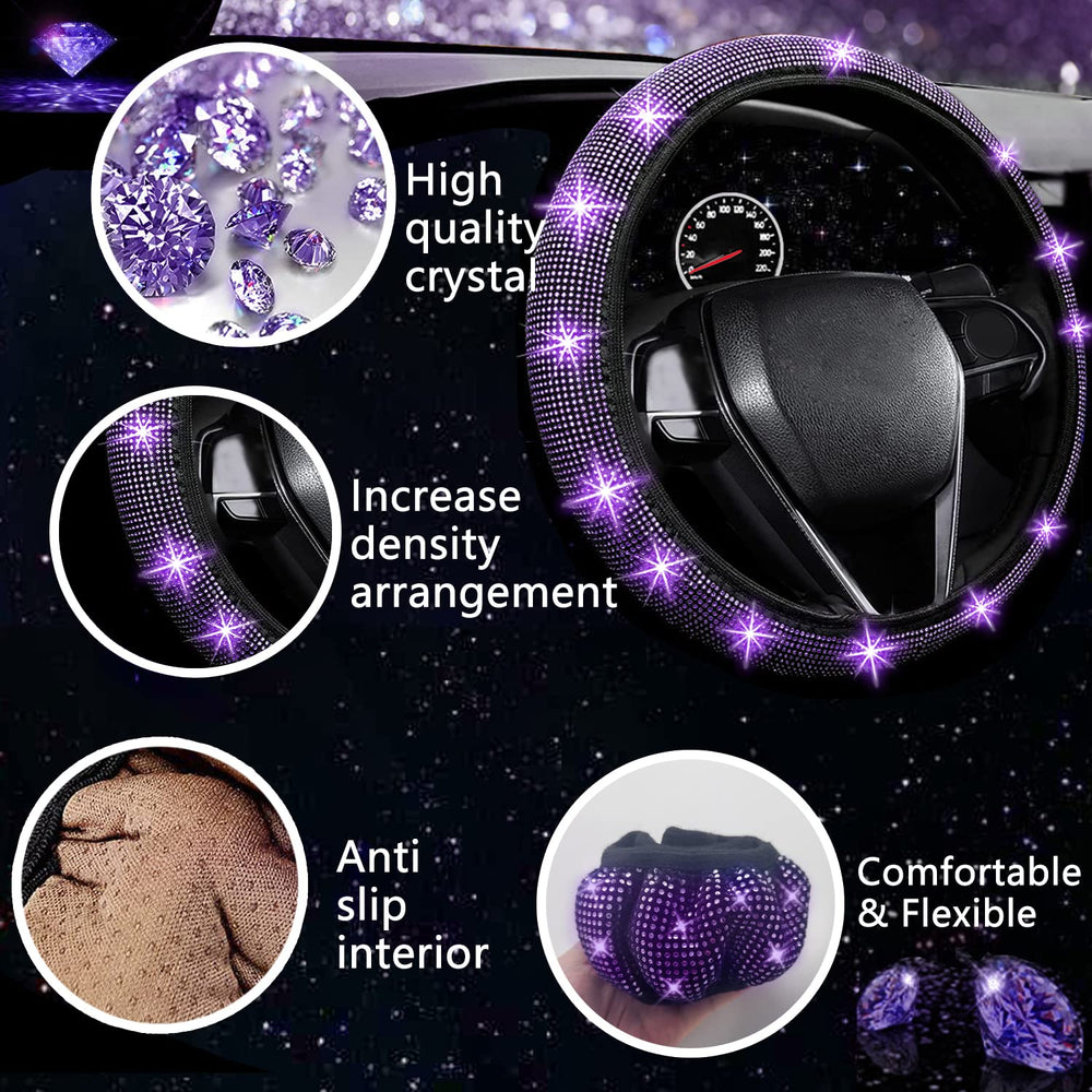 NBTEPEM phone holder mounted on dash with a smartphone, secures device and adds glam