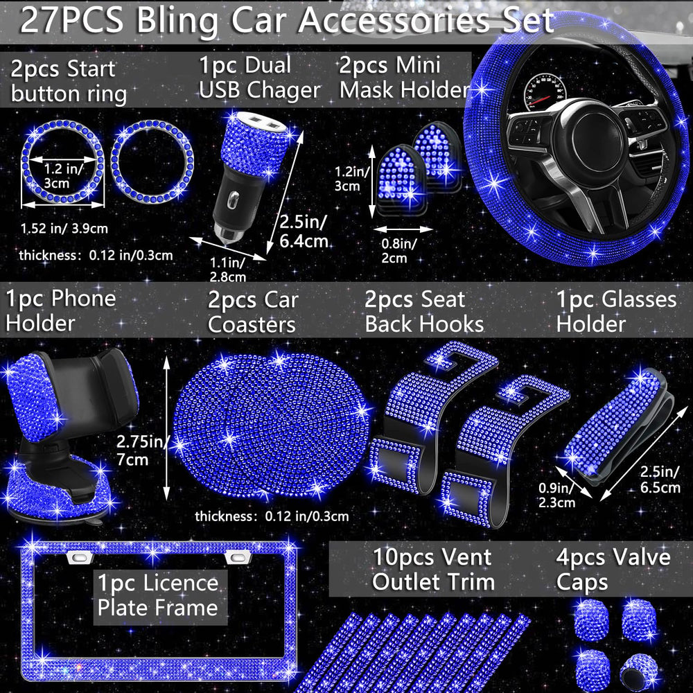 NBTEPEM steering wheel cover on 15-inch wheel offering grip and sparkling style