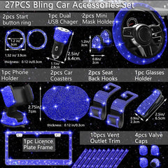 NBTEPEM steering wheel cover on 15-inch wheel offering grip and sparkling style