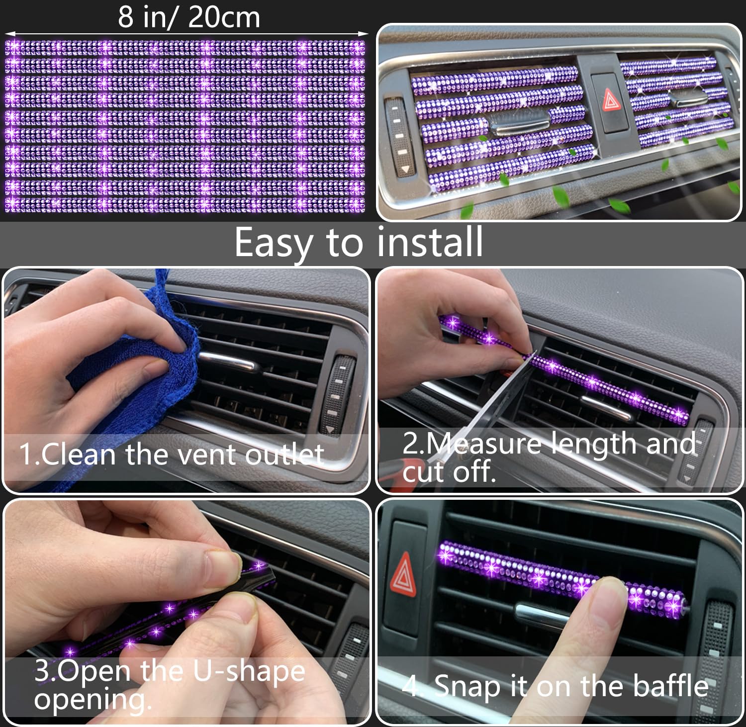 NBTEPEM vent trims and start button rings close-up, add cohesive sparkle to controls